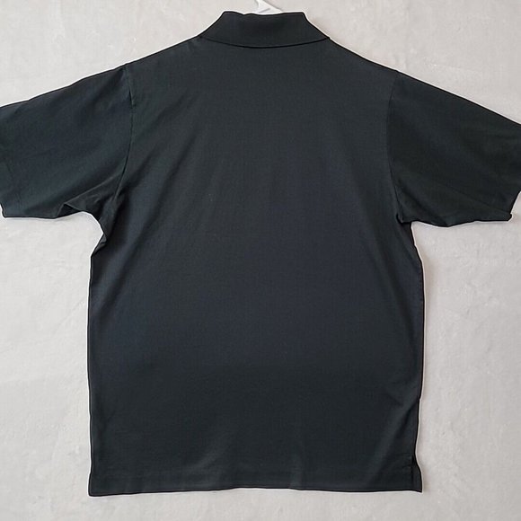 Zanetti Made In Italy Quarter Zip Polo Shirt Mens Size Small Short Sleeve Black - Picture 5 of 12